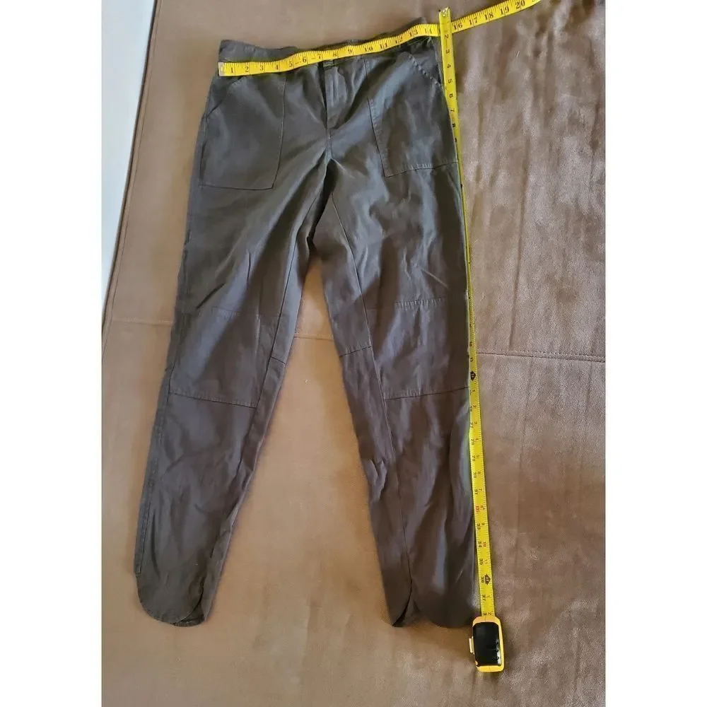 Ecru army green utility pants‎ straight leg relaxed fit sz S cotton blend
